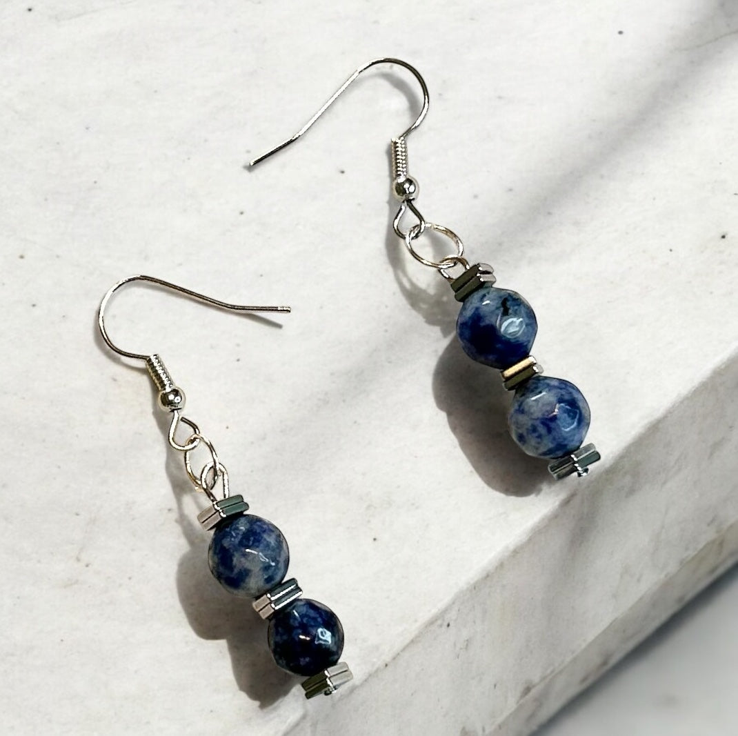 Sodalite earrings #66 image 0