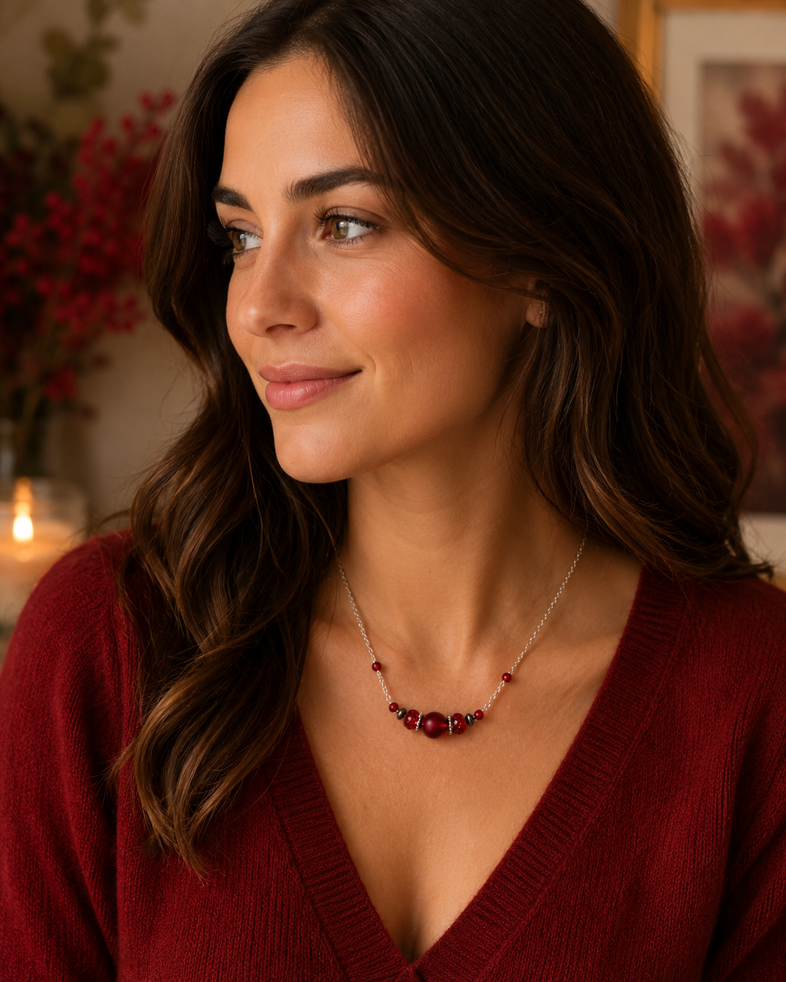 Scarlet Elegance Necklace