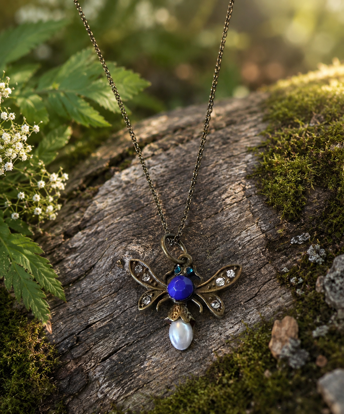 Queen Bee Charm Necklace