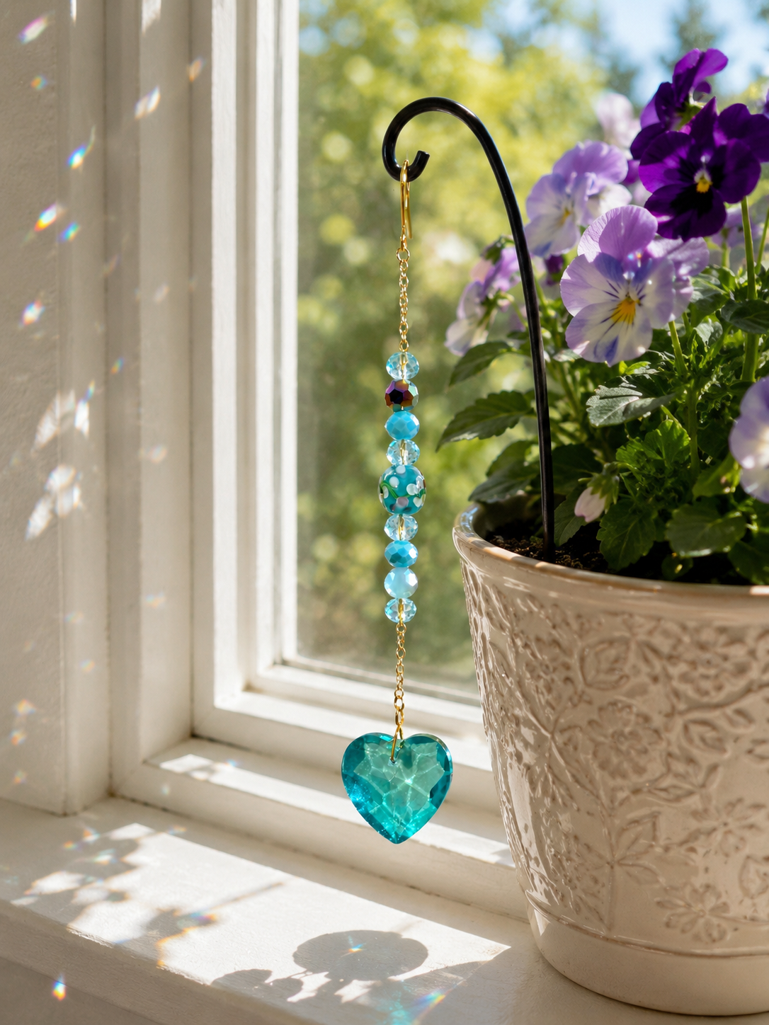 Garden Dream Heart Suncatcher