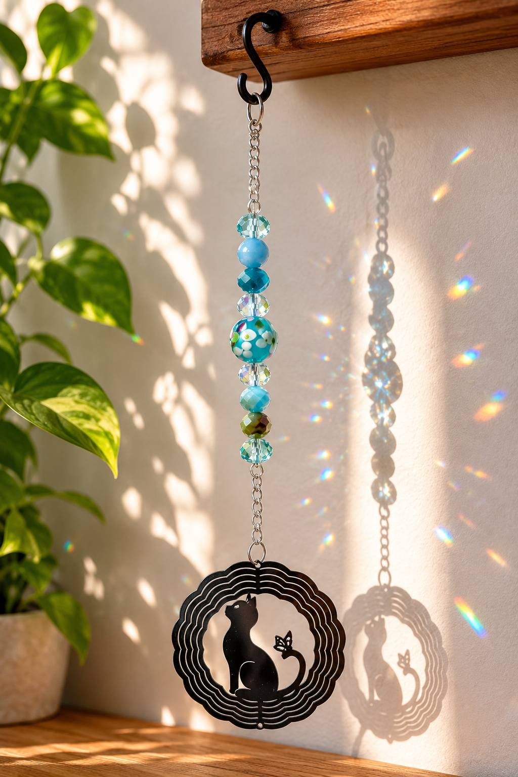 Whiskers in the Garden Suncatcher