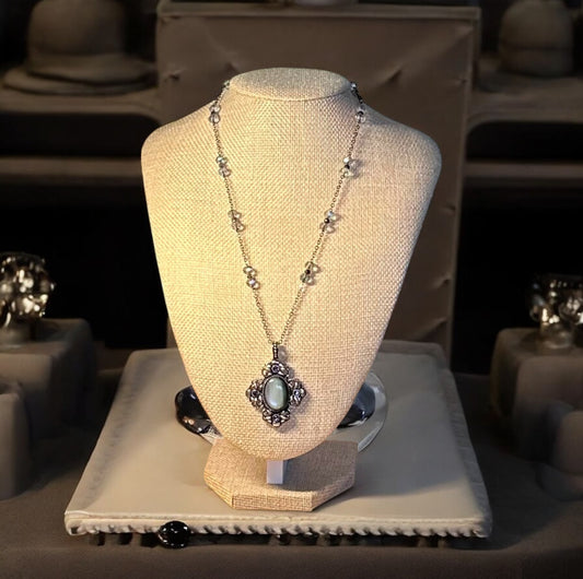 Moonstone Victorian Bloom Necklace image 1