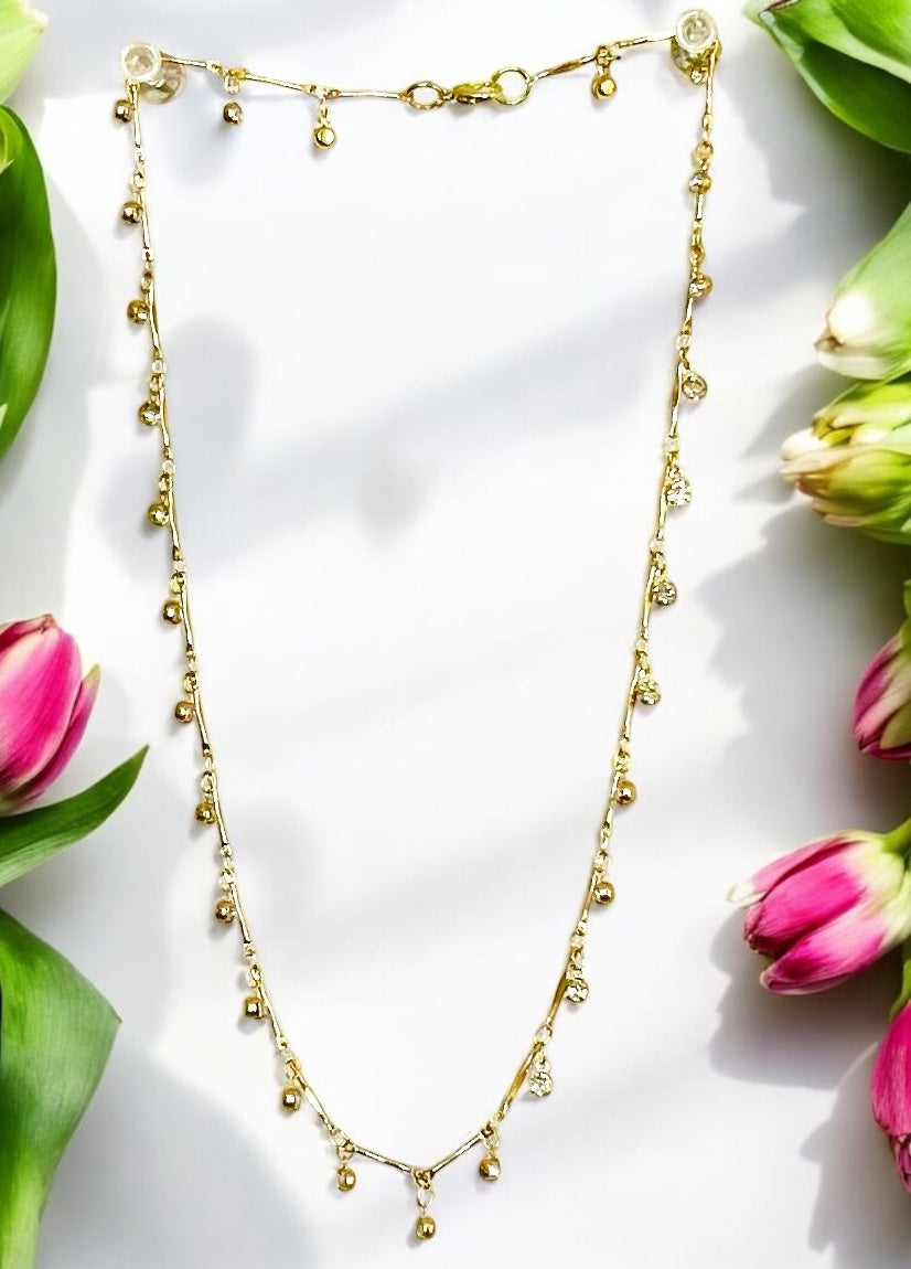 Golden Dewdrop Necklace #125 image 0