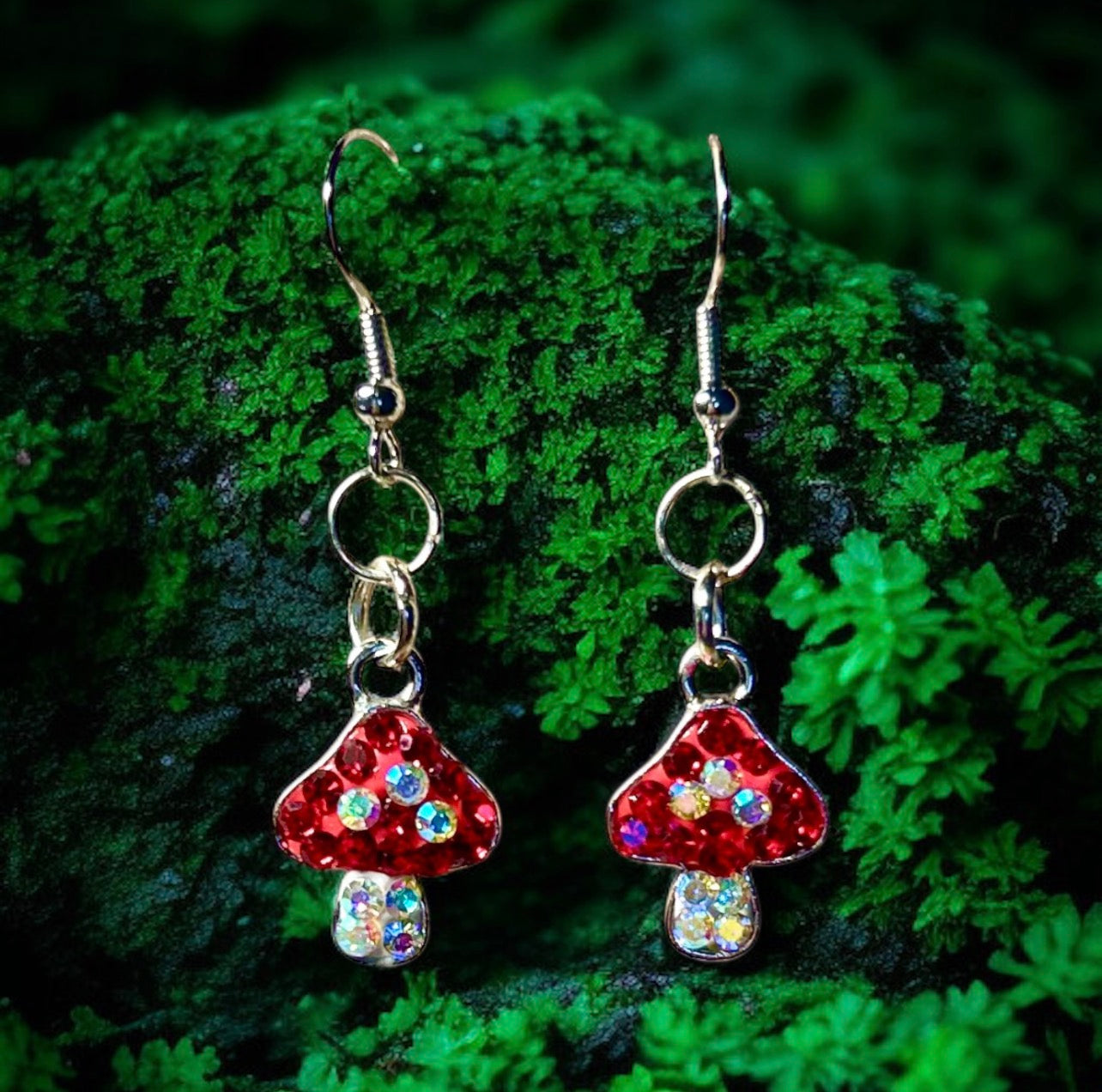 Ruby Woodland Shroom Earrings image 0