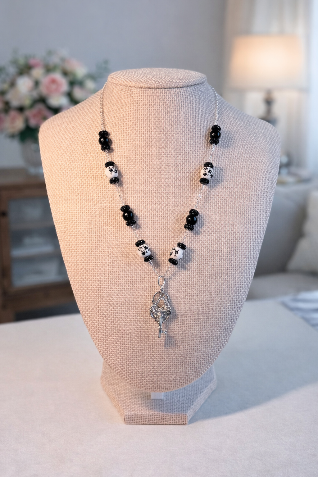 Vintage Key Charm Necklace