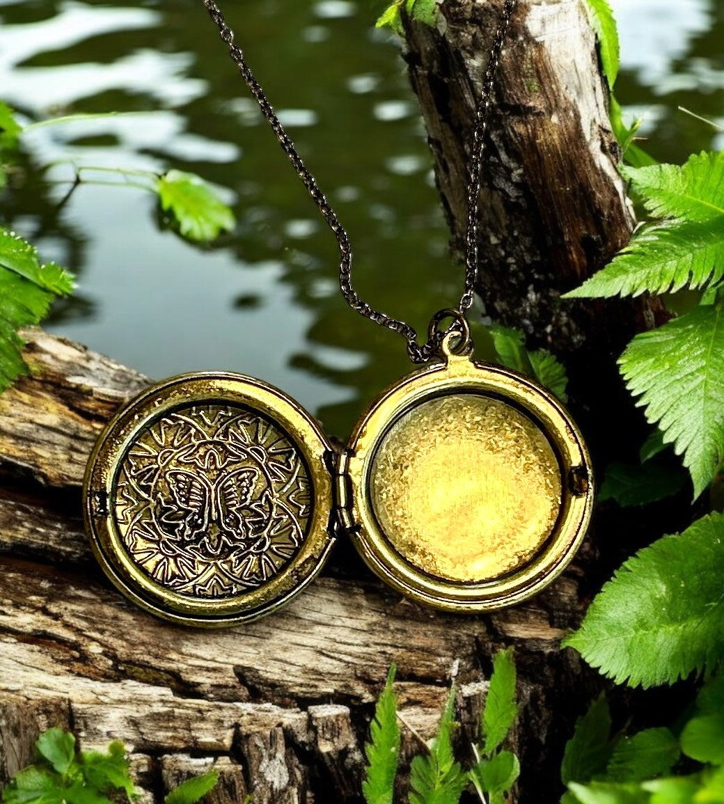 Butterfly Secrets Locket   #123 image 1