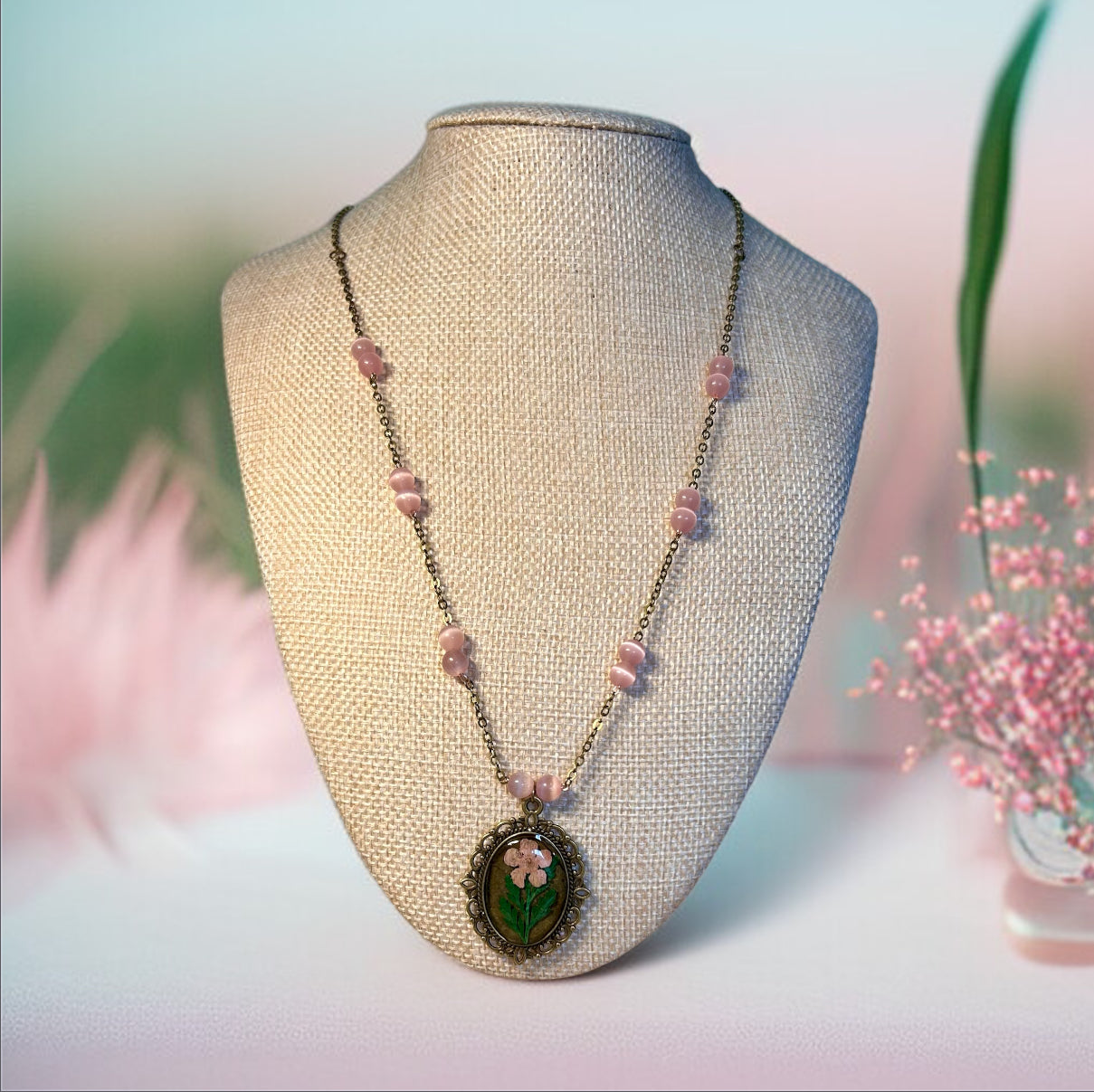 Blush Vintage Bloom Necklace…#318 image 1