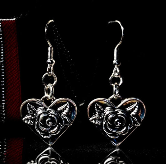 Eternal Bloom Heart Drop Earrings image 0