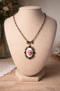 Vintage Rose Cameo Necklace