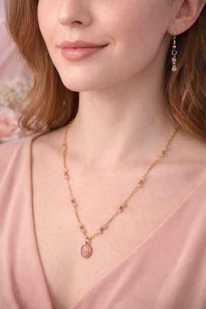 Blush Cameo Necklace