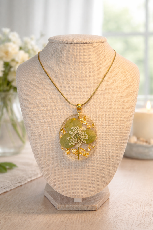 Golden Clover Necklace...#343