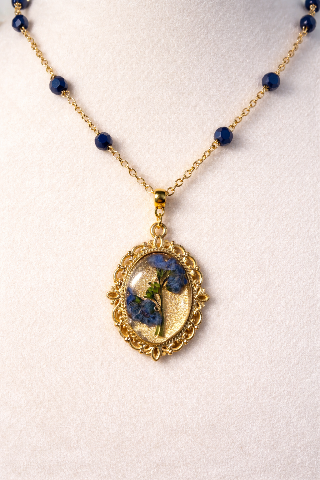 Victorian Violet Charm Necklace