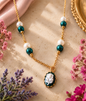 Emerald Bloom Cameo Necklace