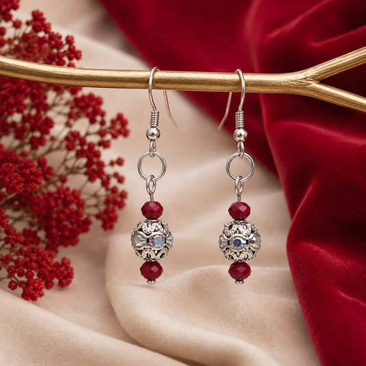 Ruby Radiance Earrings