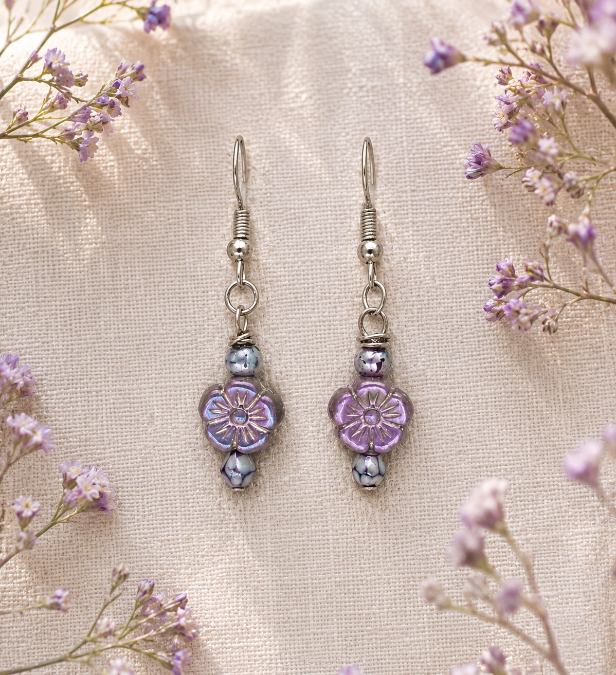 Lavender Bloom Earrings