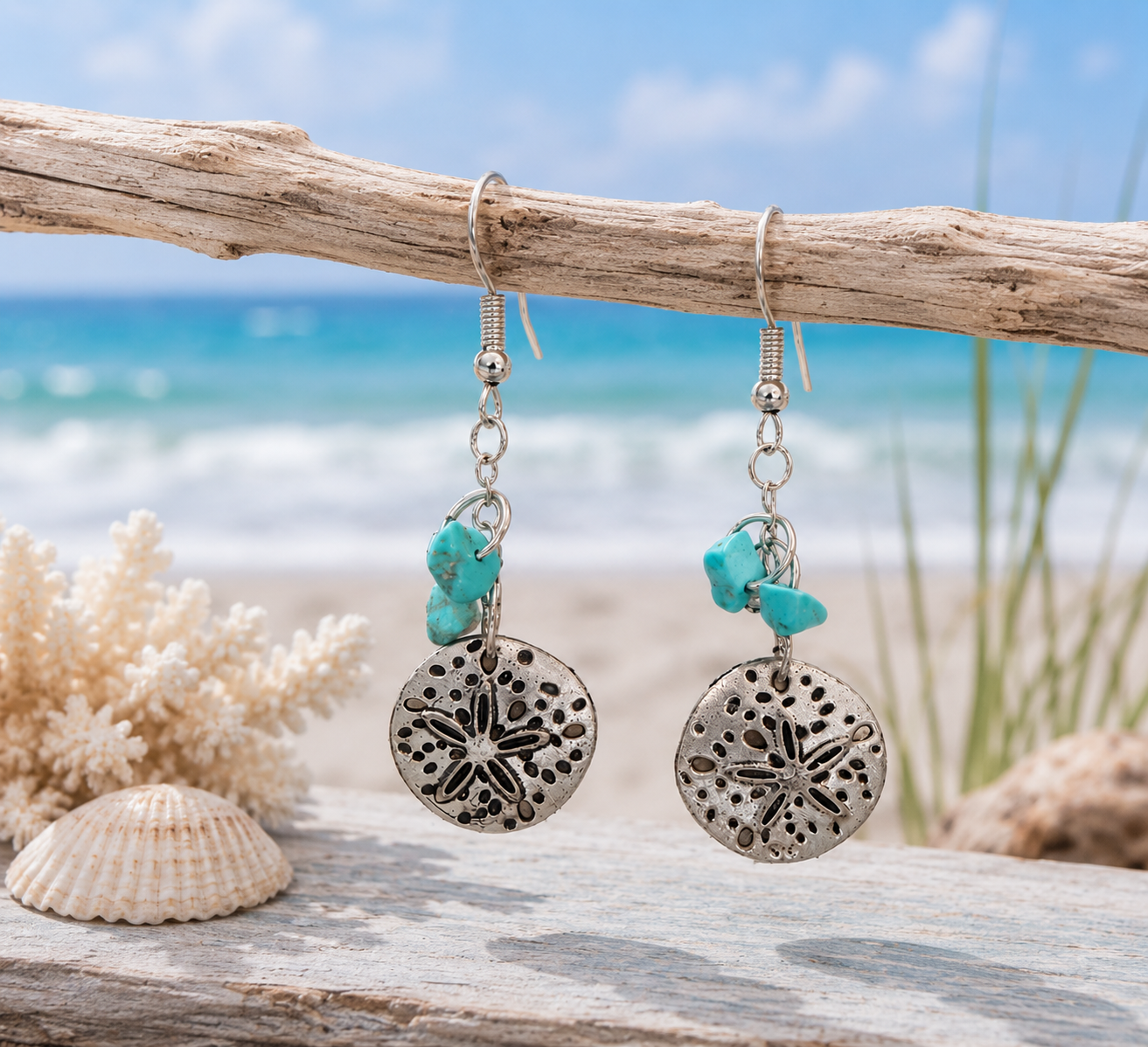 Seaside Sand Dollar Earrings