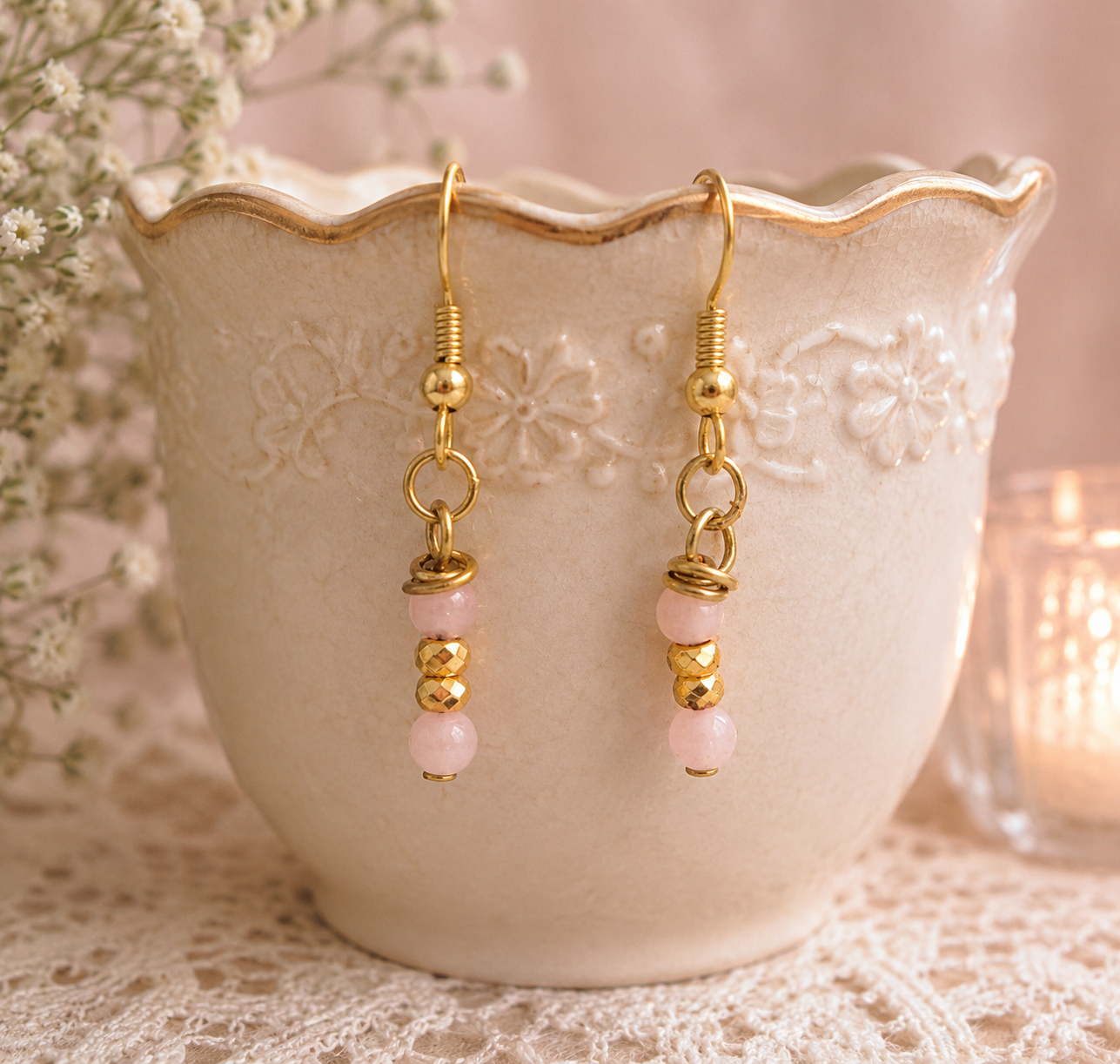 Rosy Elegance Earrings