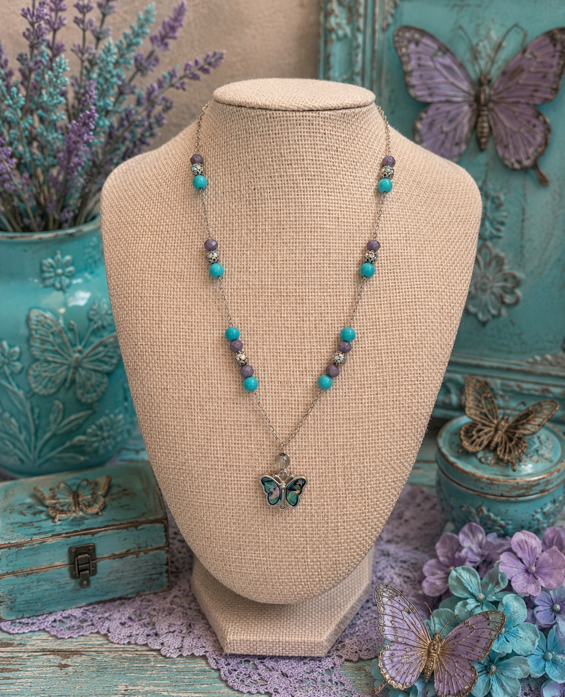 Lilac Wings Necklace
