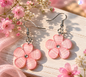 Pink Petals & Sparkle Earrings