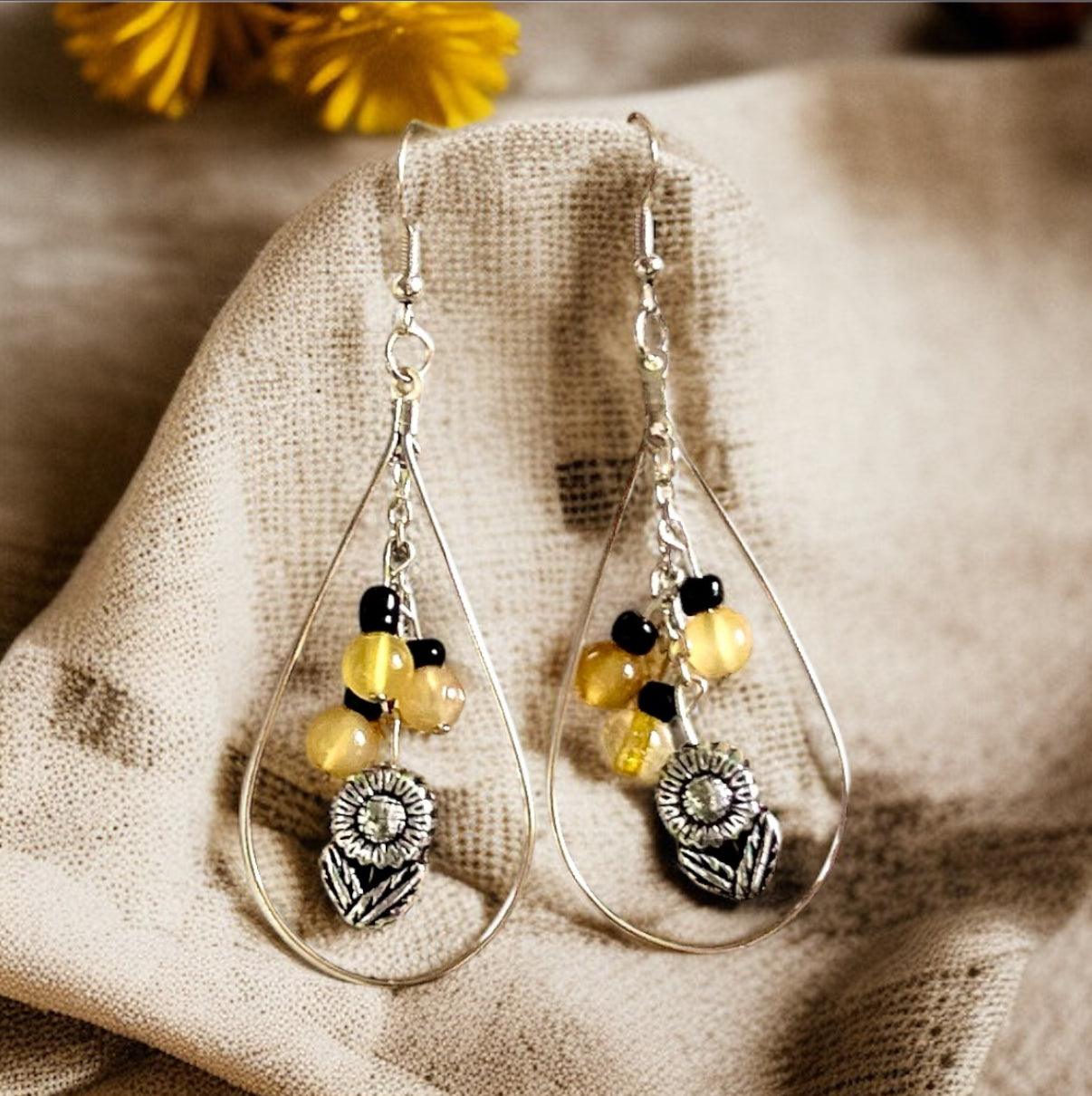 Golden Sunflower Earrings…#282 image 0