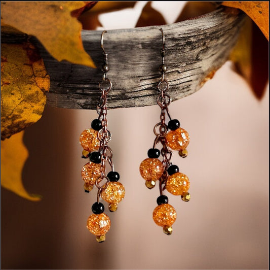 Pumpkin Spice Sparkle Earrings…#274 image 0